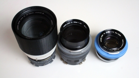 50mm and 135mm FD Lenses